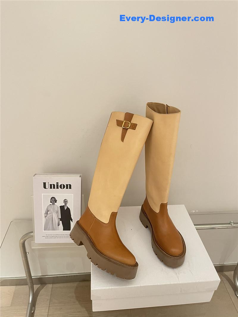 Ce1i*e autumn and winter new thick-soled tall knight boots