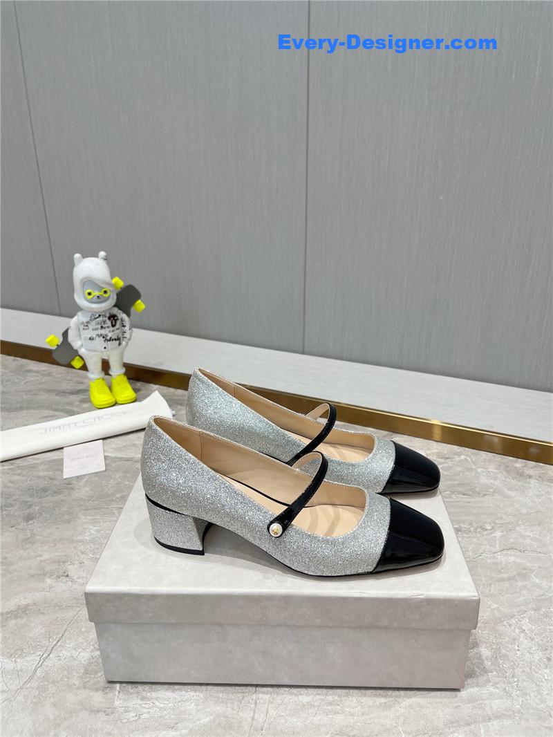 J1m*y Ch00 classic square toe ballerinas