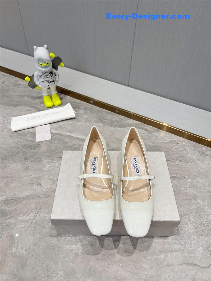 J1m*y Ch00 classic square toe ballerinas