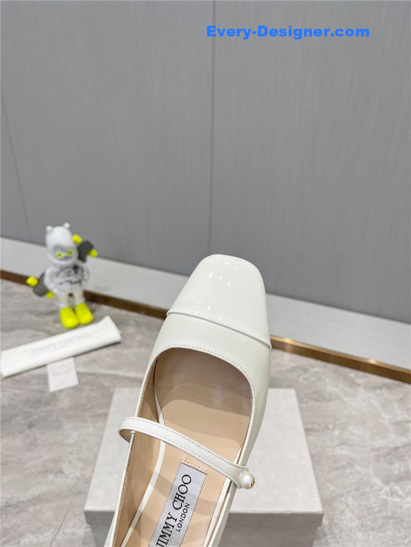 J1m*y Ch00 classic square toe ballerinas