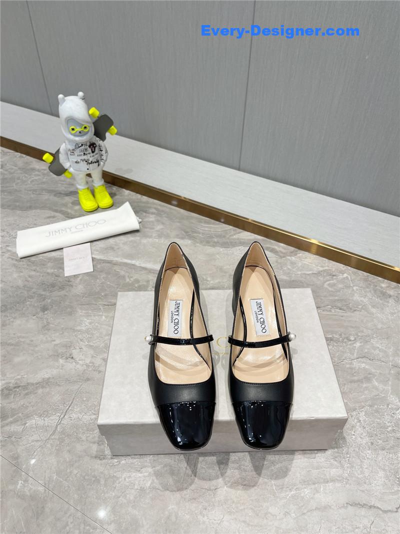 J1m*y Ch00 classic square toe ballerinas