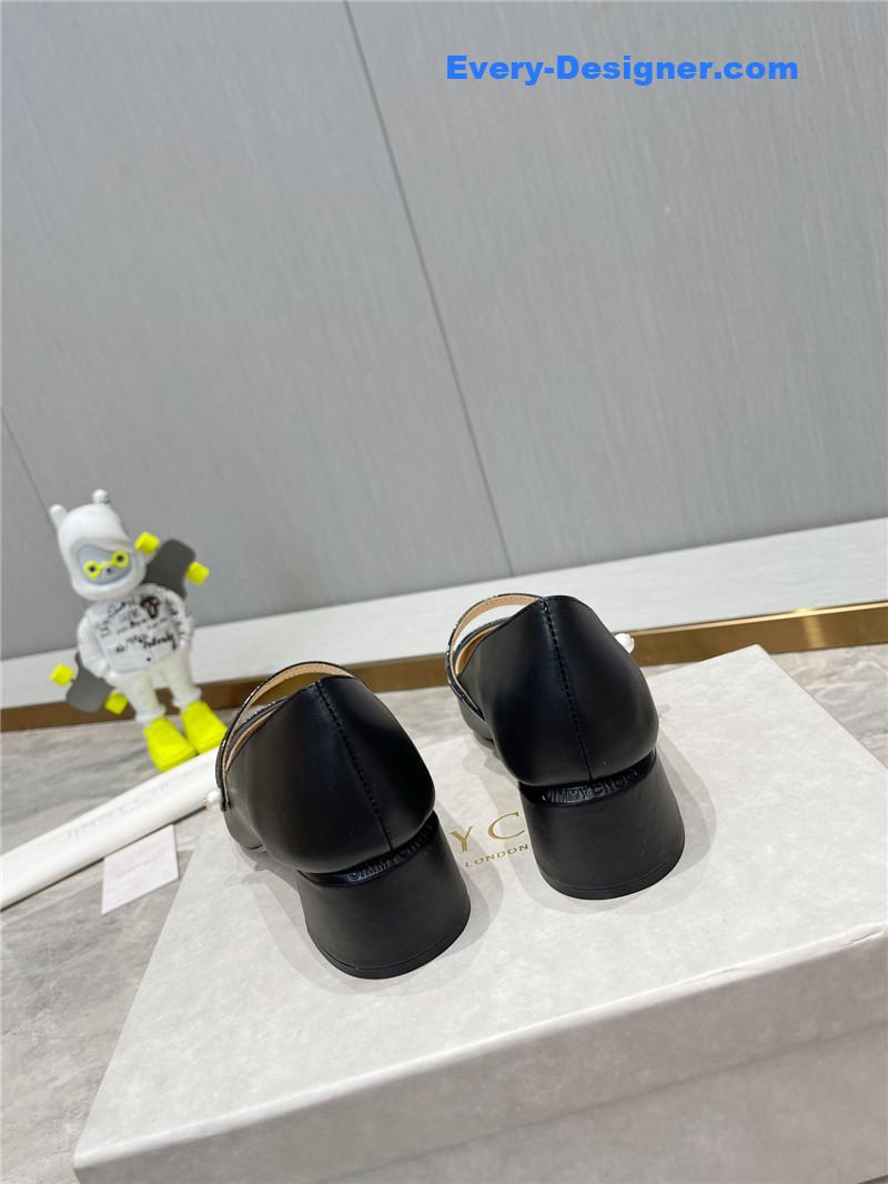 J1m*y Ch00 classic square toe ballerinas