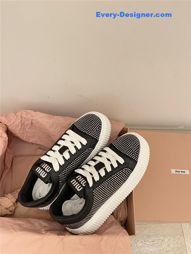 m1um1u D1am0nd biscuit white shoes