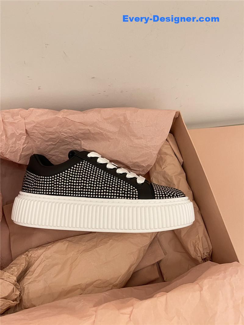 m1um1u D1am0nd biscuit white shoes