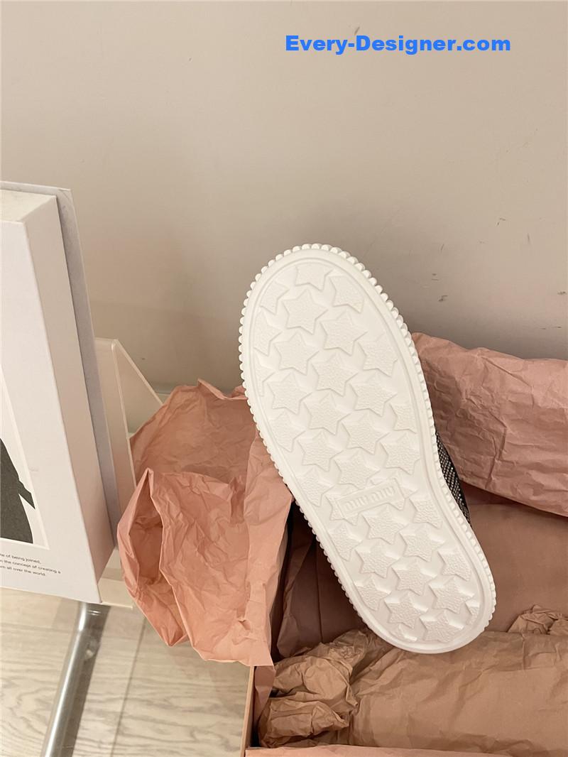 m1um1u D1am0nd biscuit white shoes