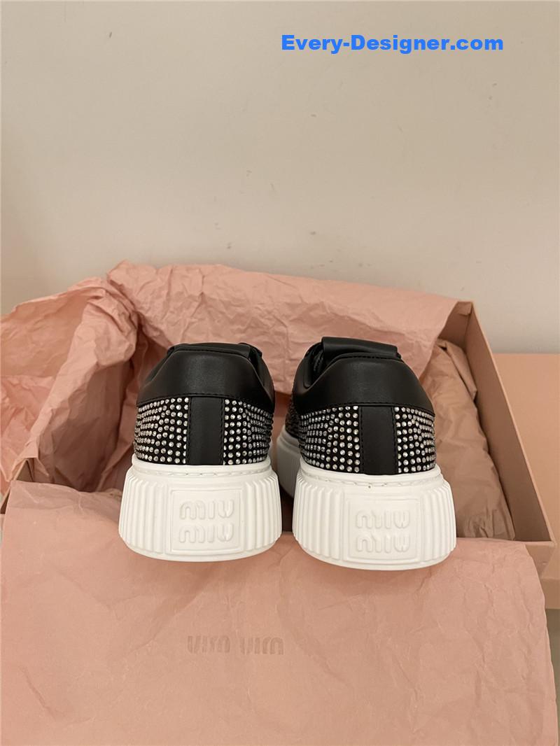 m1um1u D1am0nd biscuit white shoes