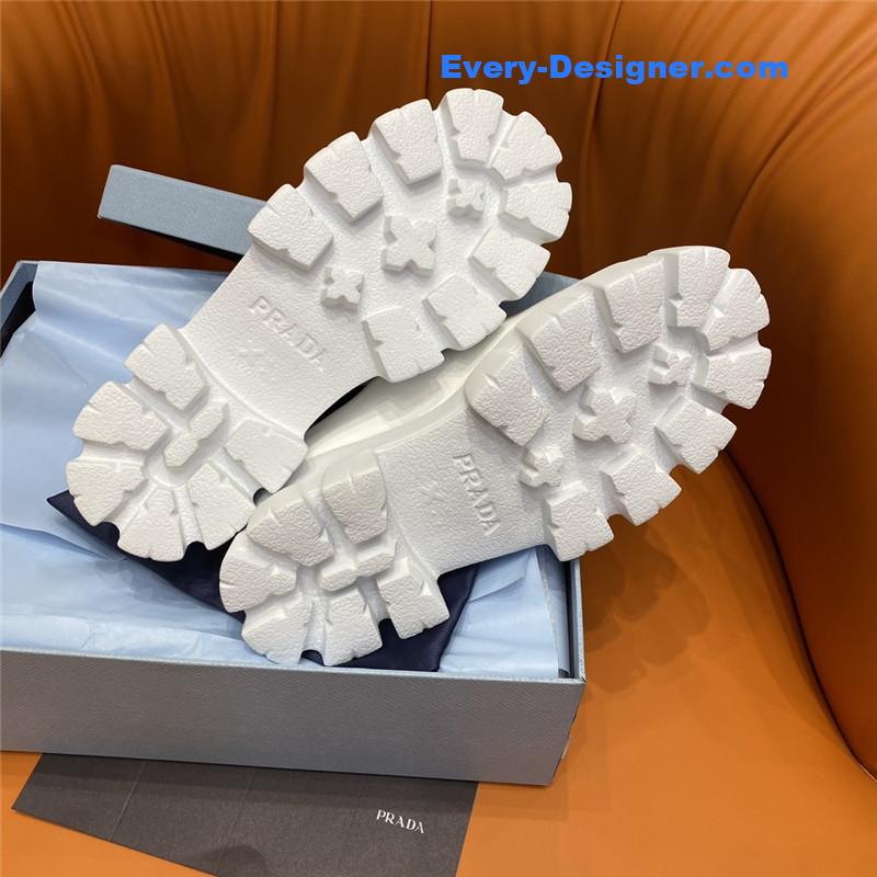 Pra*a triangle logo lace-up loafers