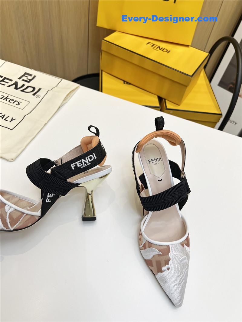 F**di slingback hummingbird pumps