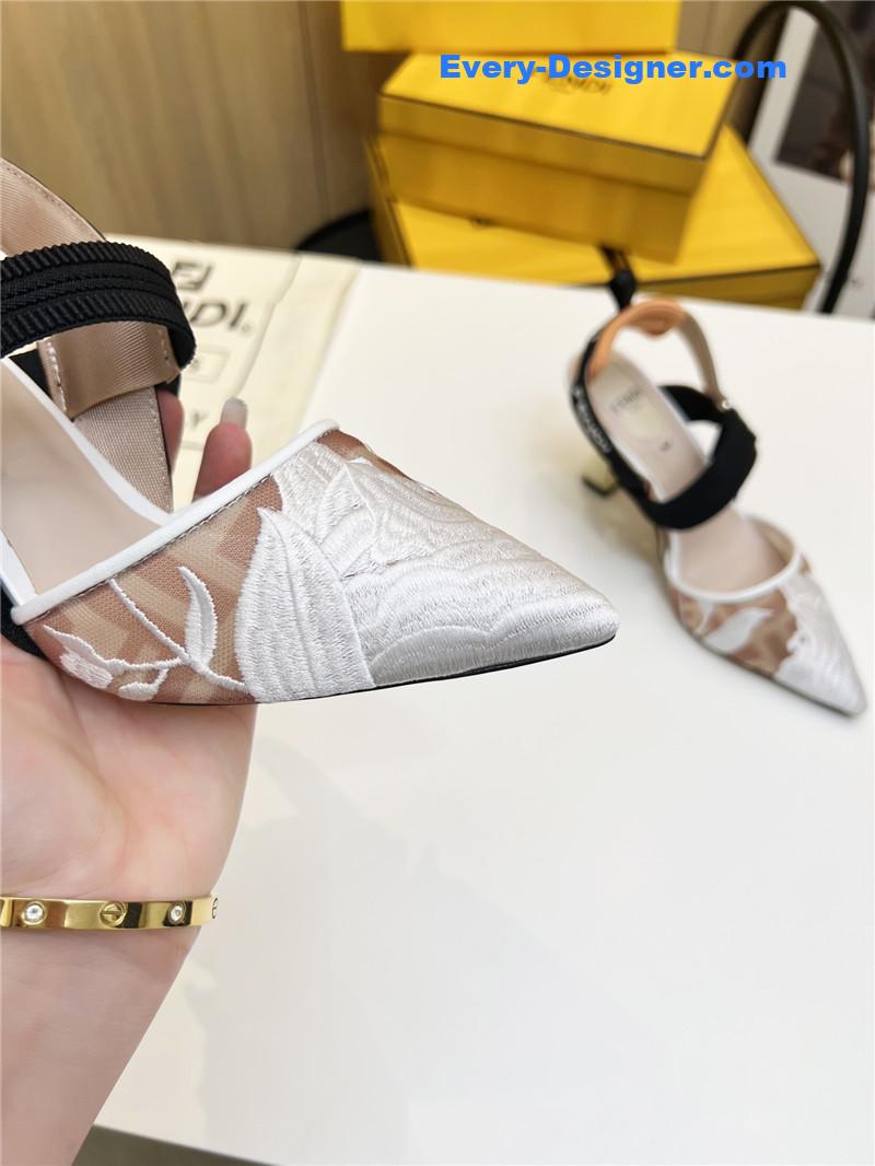 F**di slingback hummingbird pumps
