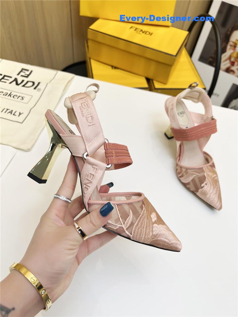 F**di slingback hummingbird pumps