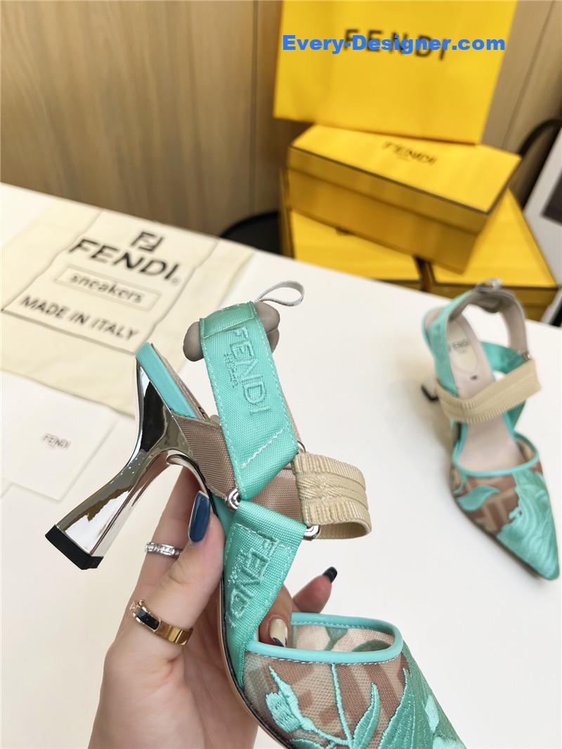 F**di slingback hummingbird pumps