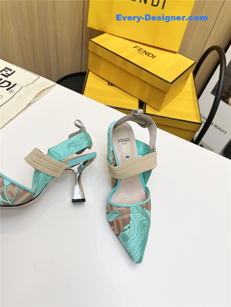 F**di slingback hummingbird pumps