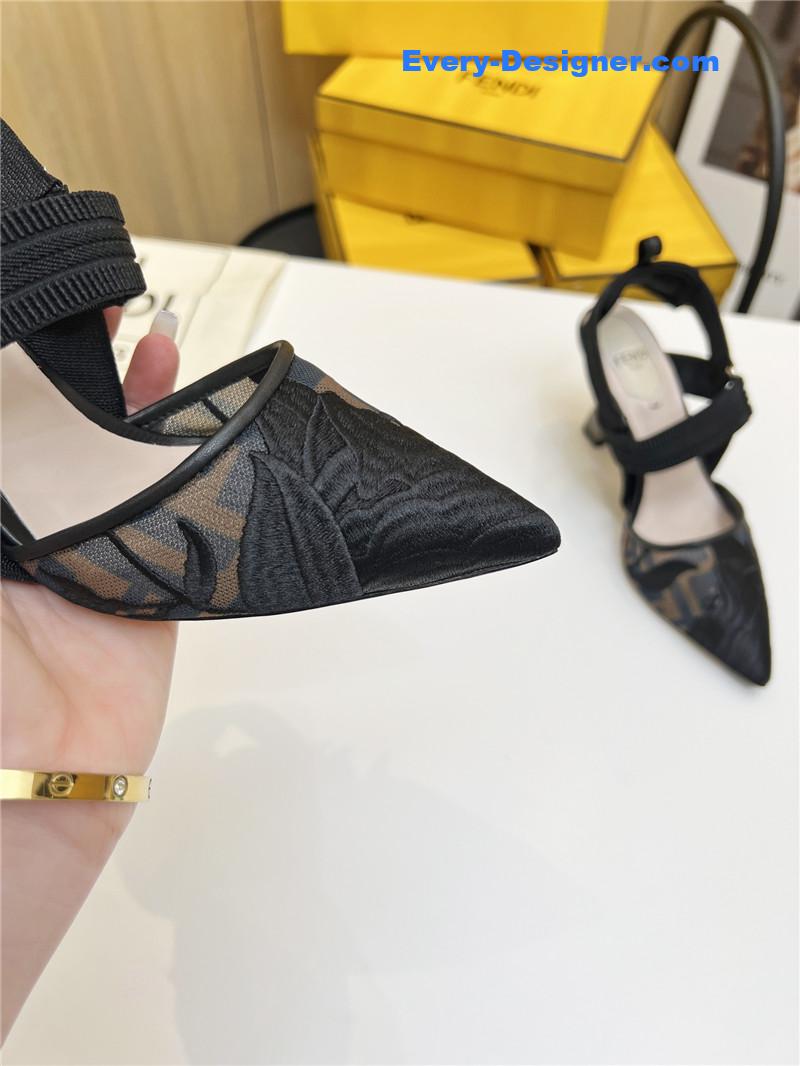 F**di slingback hummingbird pumps