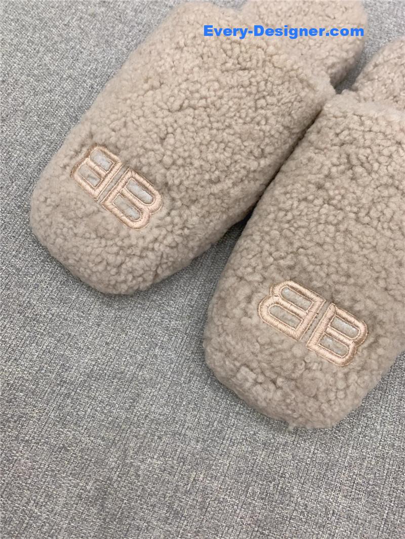 Ba1en*iaga classic fur flat slippers