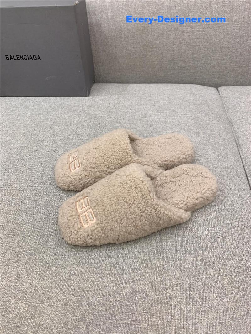 Ba1en*iaga classic fur flat slippers