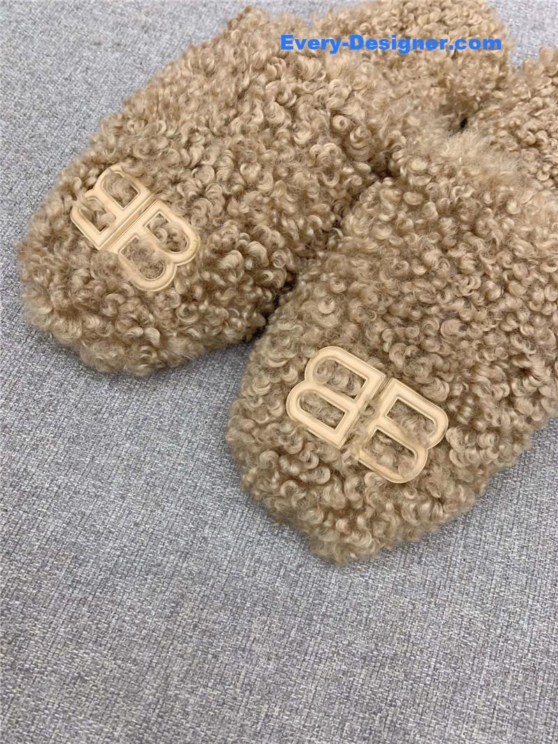 Ba1en*iaga classic fur flat slippers