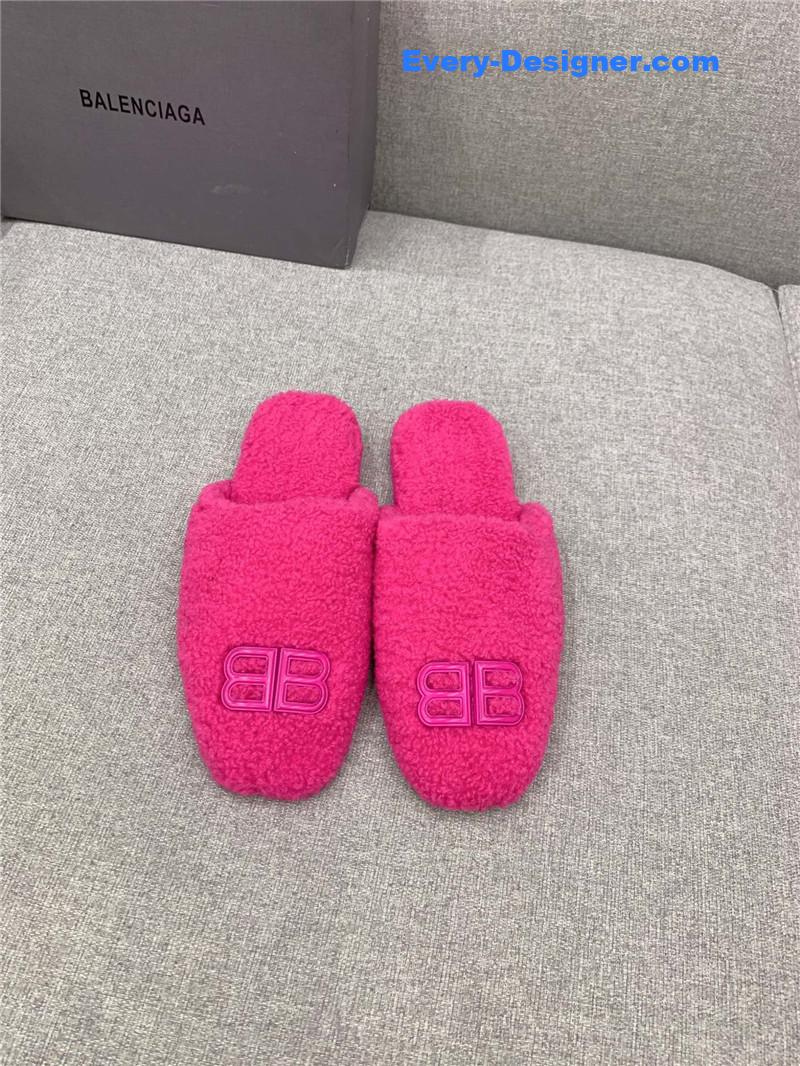 Ba1en*iaga classic fur flat slippers
