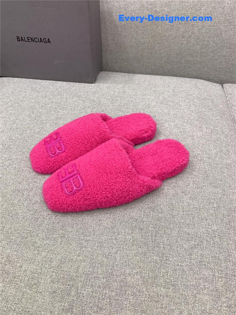Ba1en*iaga classic fur flat slippers