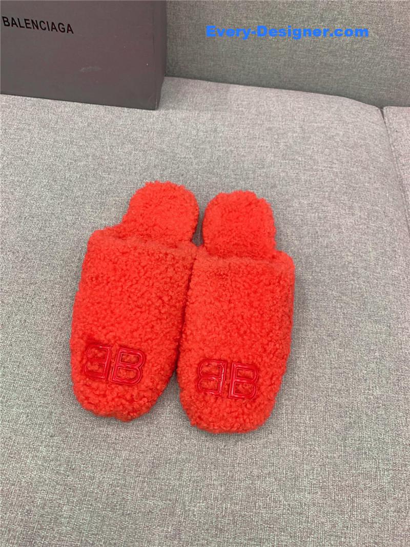 Ba1en*iaga classic fur flat slippers