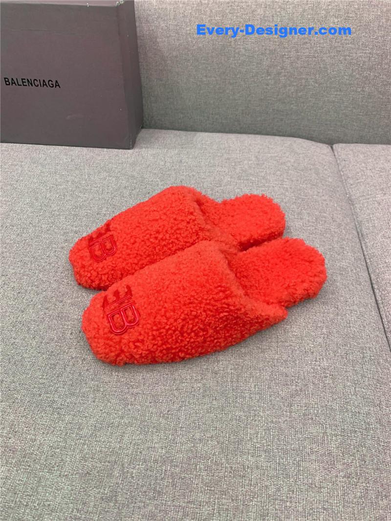 Ba1en*iaga classic fur flat slippers