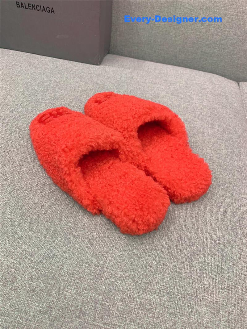 Ba1en*iaga classic fur flat slippers