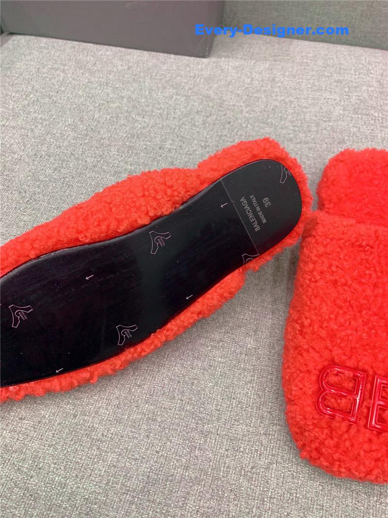 Ba1en*iaga classic fur flat slippers