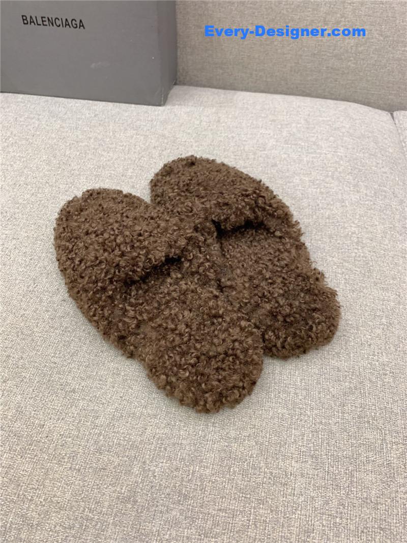 Ba1en*iaga classic fur flat slippers