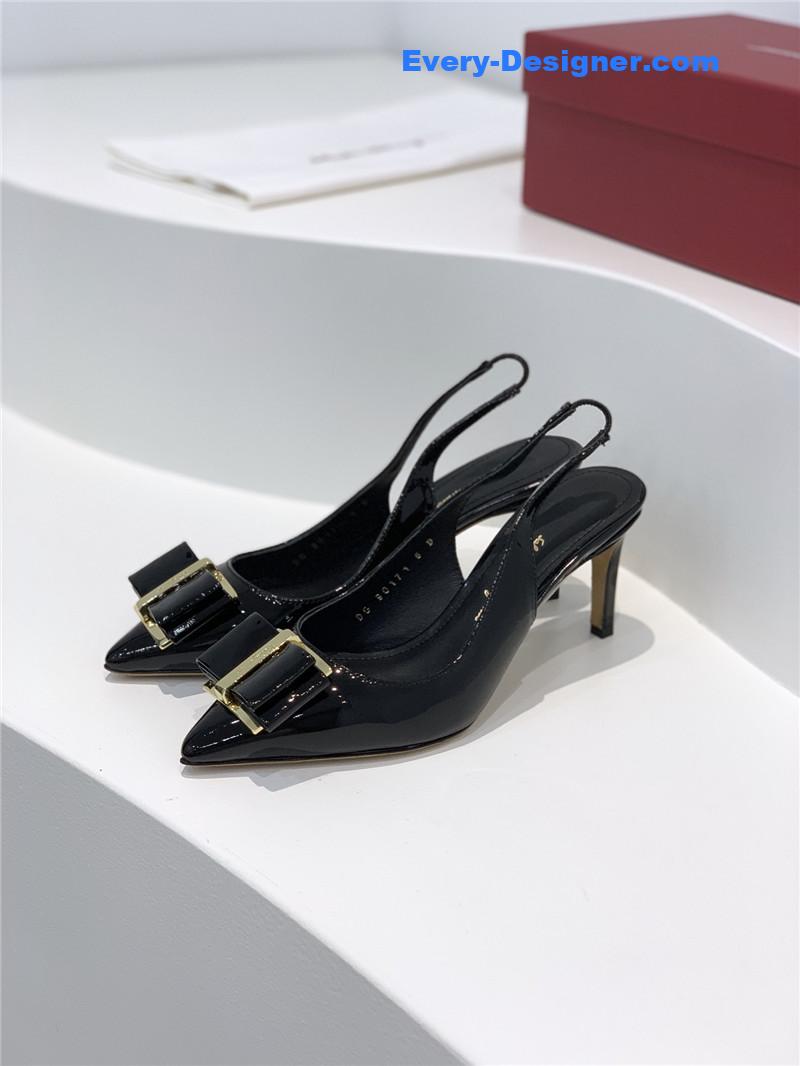 Salvatore Ferragamo pointed toe layered bow back sandals