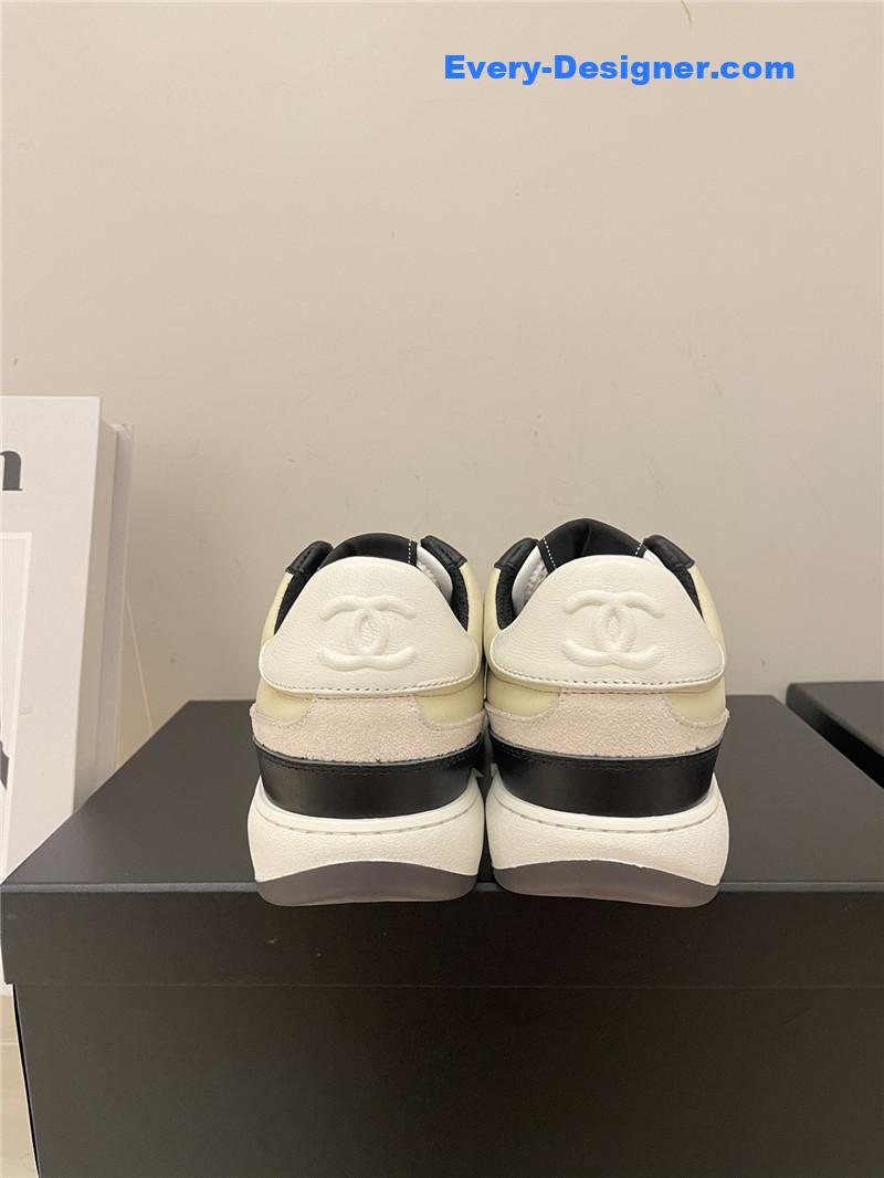 Ch**el early autumn panda color matching sneakers