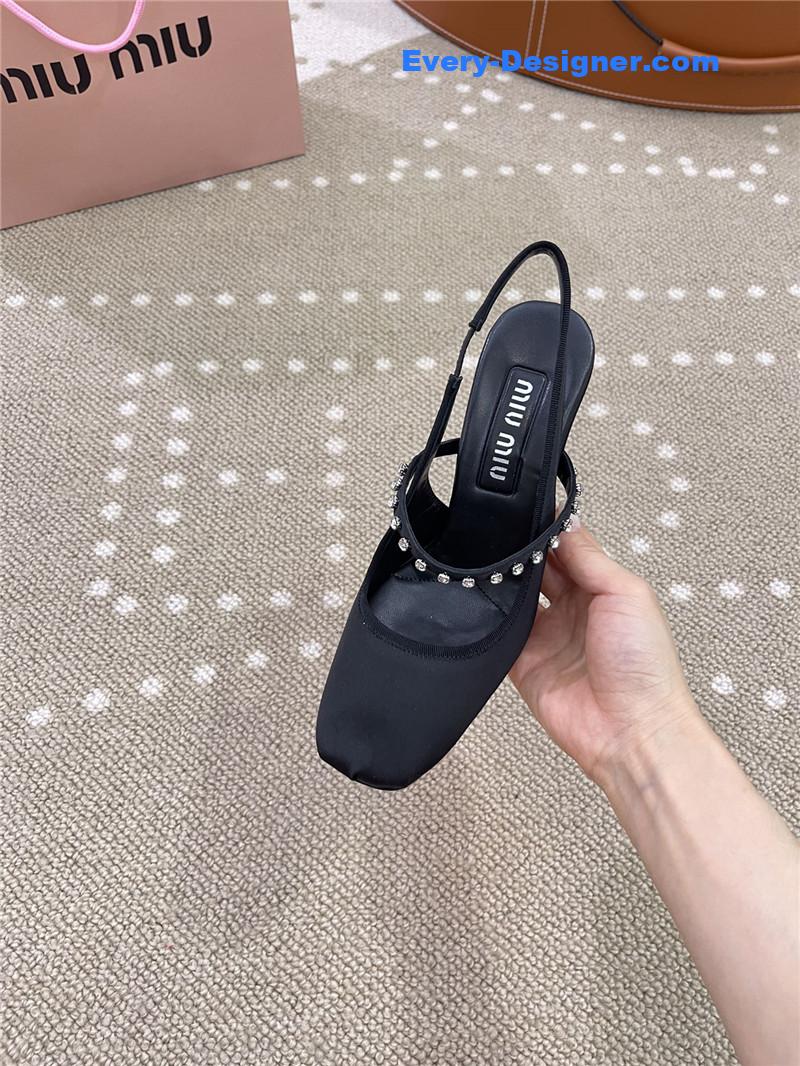 M1um1u new open heel ballet high heels