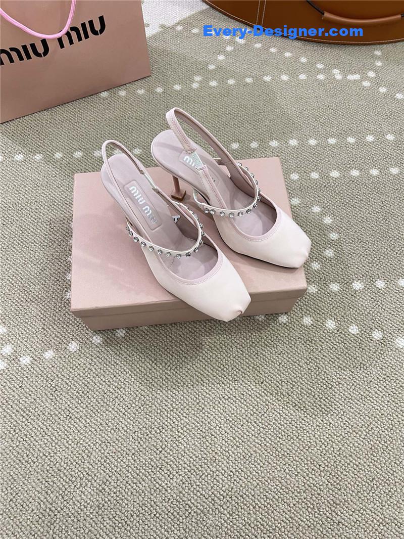 M1um1u new open heel ballet high heels