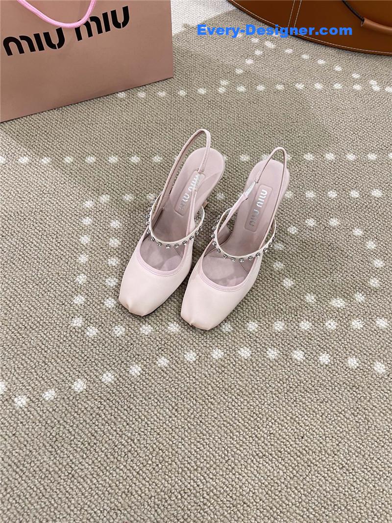 M1um1u new open heel ballet high heels