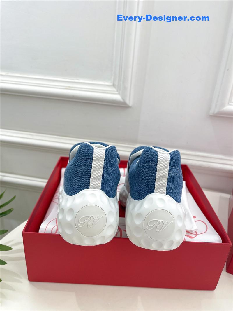 roger vivier classic D1am0nd buckle sneakers in fabric