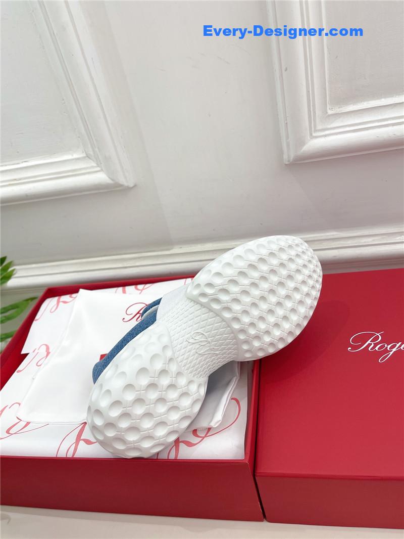 roger vivier classic D1am0nd buckle sneakers in fabric