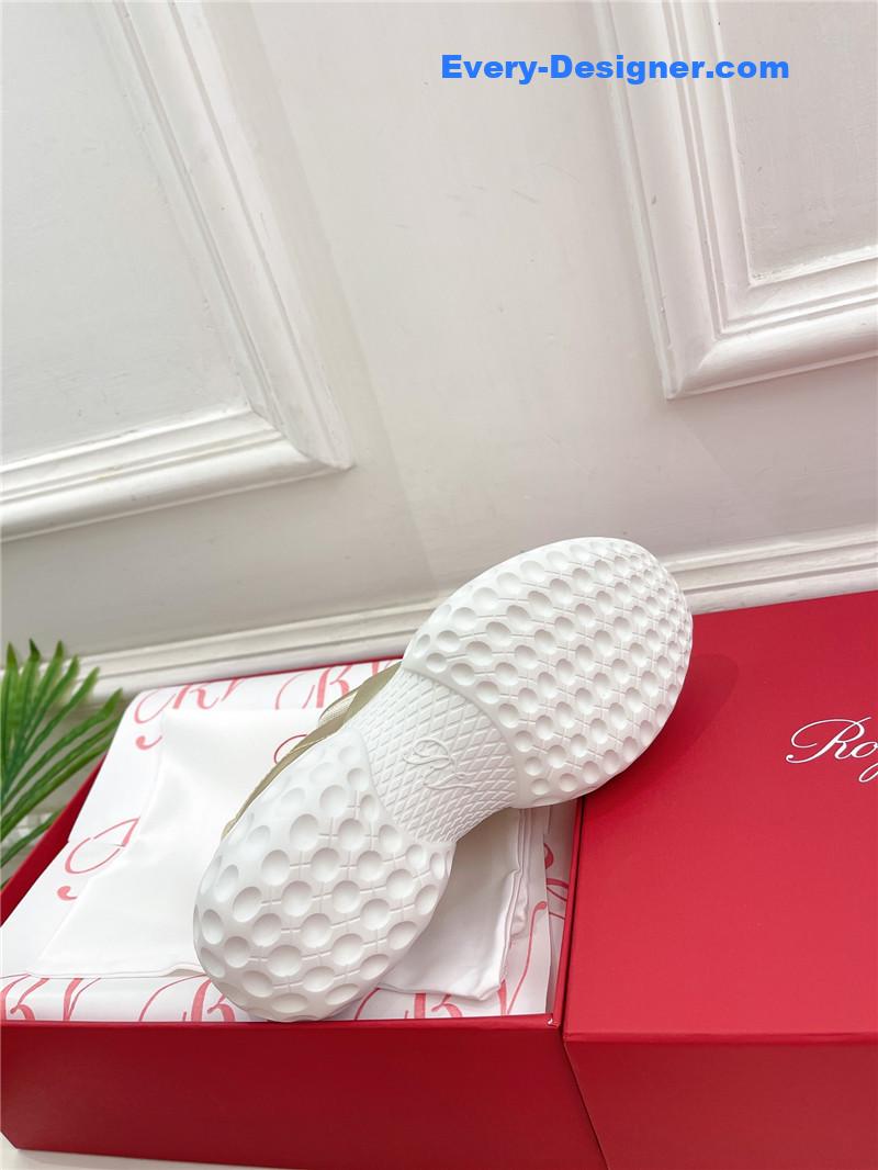 roger vivier classic D1am0nd buckle sneakers in fabric