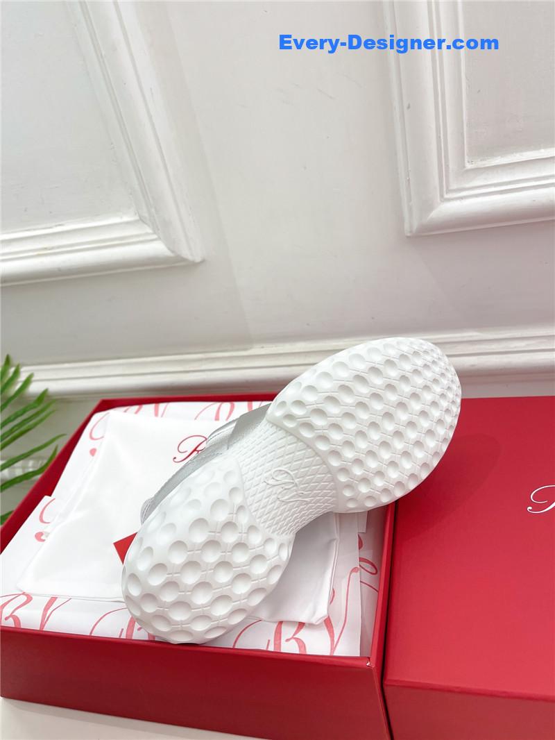 roger vivier classic D1am0nd buckle sneakers in fabric