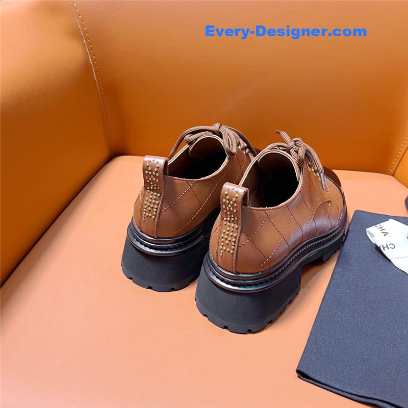 CC classic double C letter logo loafers