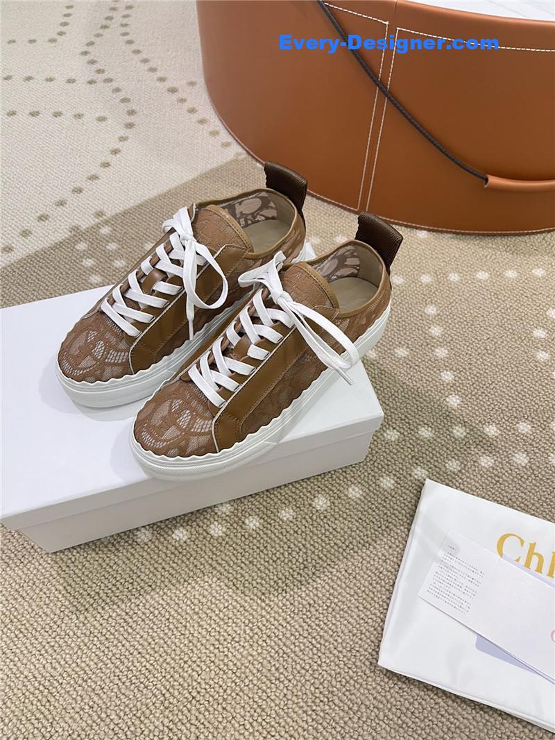 Chloe Classic Petal Sole Summer Lace Loafers