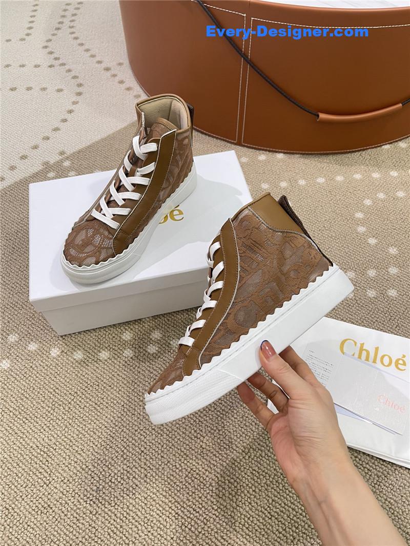 Chloe Classic Petal Sole Summer Lace Loafers