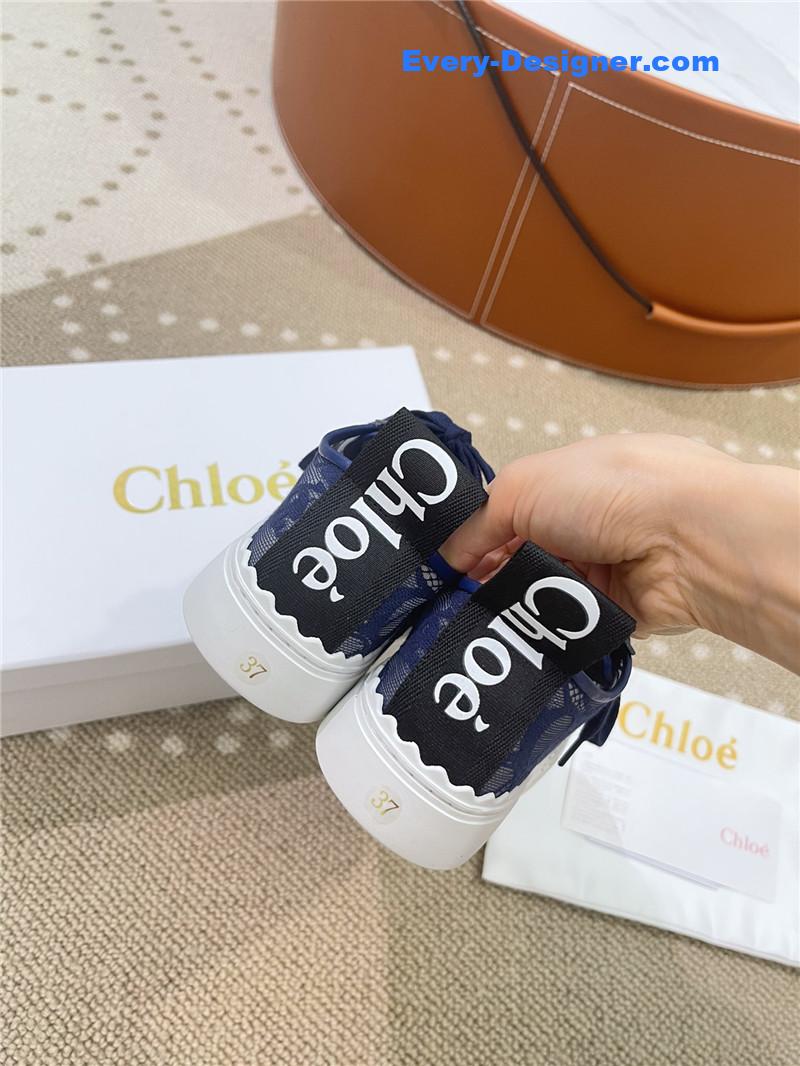 Chloe Classic Petal Sole Summer Lace Loafers