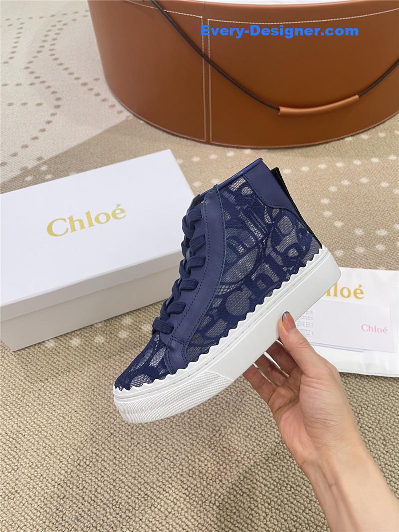 Chloe Classic Petal Sole Summer Lace Loafers