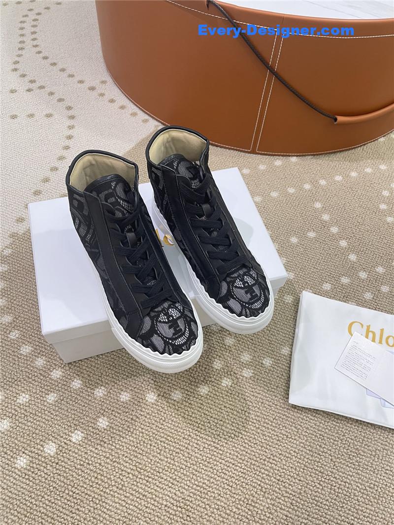 Chloe Classic Petal Sole Summer Lace Loafers