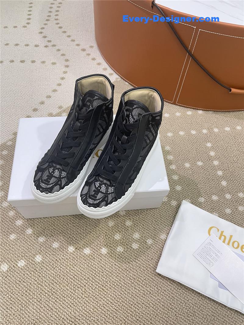 Chloe Classic Petal Sole Summer Lace Loafers