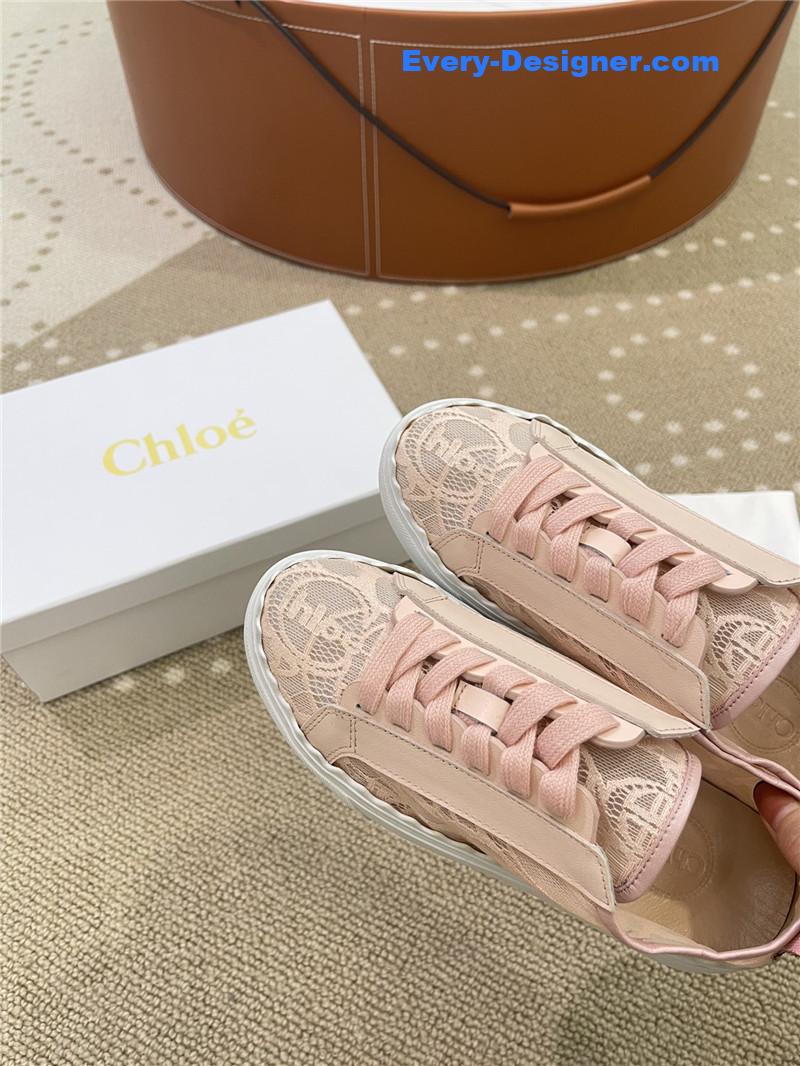 Chloe Classic Petal Sole Summer Lace Loafers