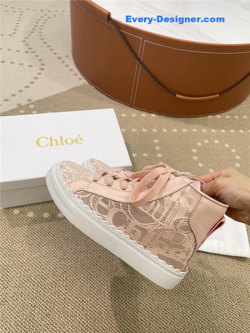 Chloe Classic Petal Sole Summer Lace Loafers