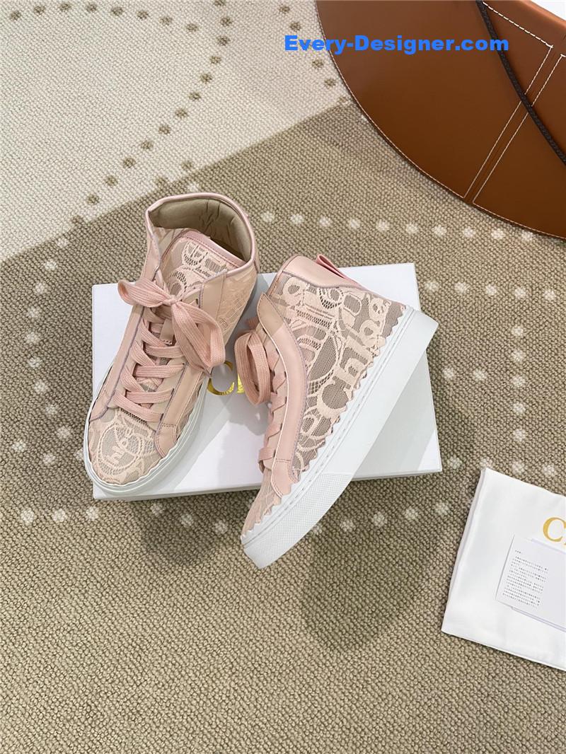 Chloe Classic Petal Sole Summer Lace Loafers