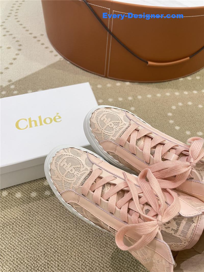 Chloe Classic Petal Sole Summer Lace Loafers