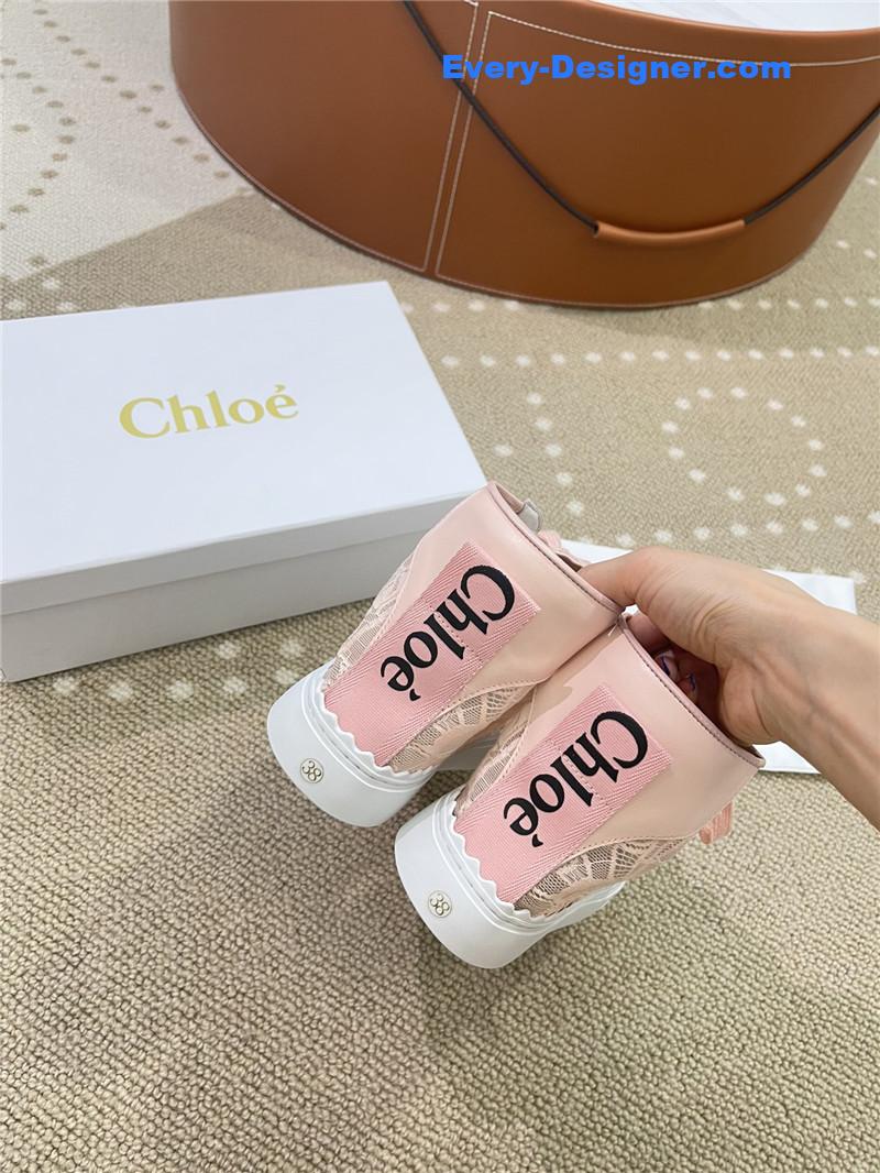 Chloe Classic Petal Sole Summer Lace Loafers