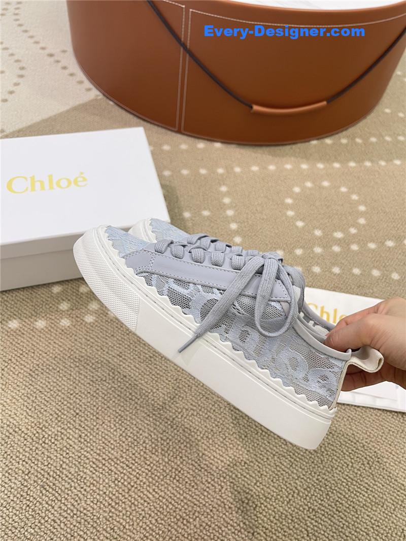 Chloe Classic Petal Sole Summer Lace Loafers