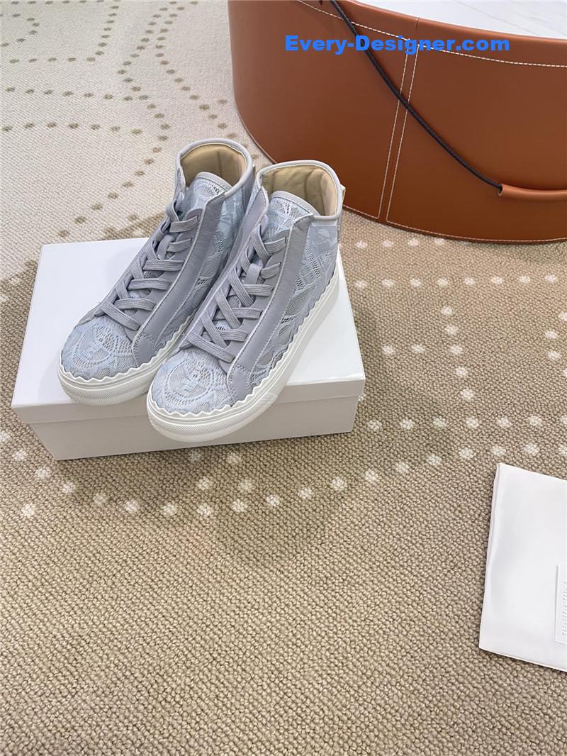 Chloe Classic Petal Sole Summer Lace Loafers